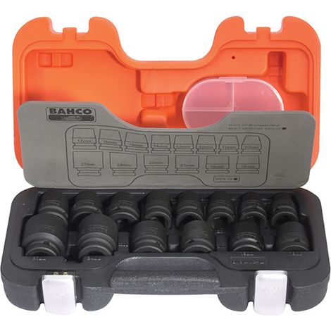 Bahco D/S14 1/2in Drive Impact Socket Set, 14 Piece