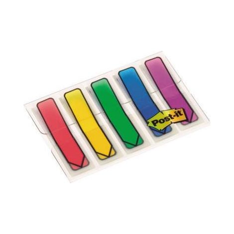 POST-IT Haftstreifen Post-it® Index Pfeile 43,2 x 11,9 mm (B x H) rot blau gelb grün lila 20Bl./Block 5 Block/Pack. (1/5)