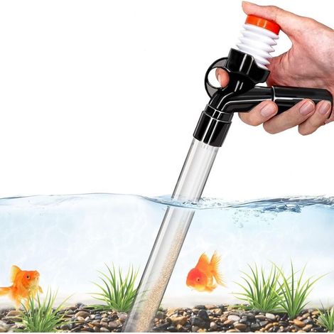 Aspirateur Aquarium Kit de Nettoyage de Gravier pour Aquarium avec Siphon pour Changement d'eau – Pompe de Nettoyage avec Bouton de Pression d'air (A-08) (1/4)