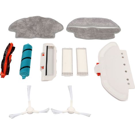 Ensemble brosse principale et filtre pour balai Xiaomi 3C B106CN, comprenant une brosse pour tapis, une brosse pour sols, un chiffon de nettoyage humide et sec et un support. (1/5)