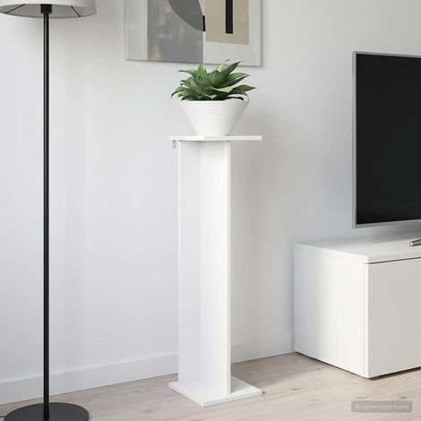 vidaXL  Plant Stand  White 25 x 25.5 x 100.5 cm Engineered Wood