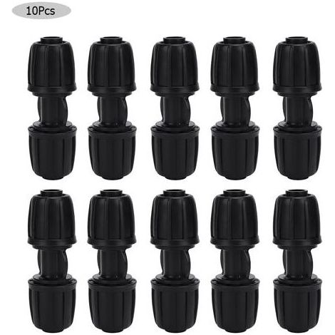 Pair - Lot de 10 connecteurs d'eau droits pour irrigation goutte à goutte – Diamètre 16mm – Installation facile sans outil – POM durable (1/5)