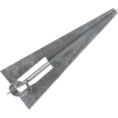 Pfostenträger Einschlaghülse Bodenhülse mit Klemmschraube f. Zaunpfosten Ø 34mm (1/5)