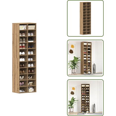 vidaXL Schuhschrank Artisan-Eiche 54x34x183 cm Holzwerkstoff (1/5)