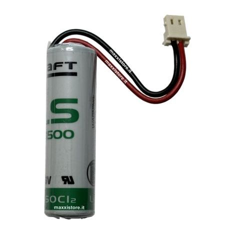 Saft pacco batteria litio 3,6V 2,6Ah connettore Molex DX 0050375023 (5264-002) LS14500-SAET (BAT10034)
