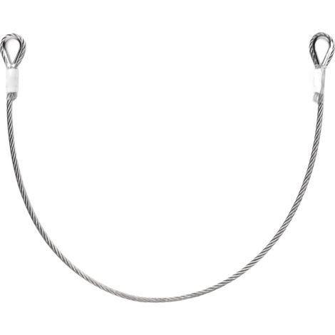 Câble de sécurité en acier de 1 m / 3,28 pi, câble antivol double boucle pour voyage en extérieur, résistance à la charge de 25 kN pour l'escalade et l'atterrissage (1/5)