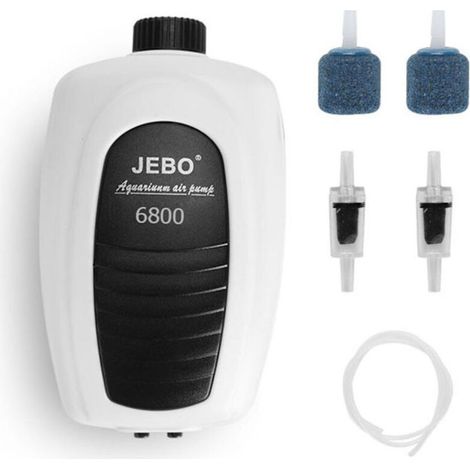 Aérateur hydroponique ultra-silencieux, adapté aux aquariums, avec une pompe à air à double sortie réglable et une fonction d'aération silencieuse, livré avec tous les accessoires. (1/5)