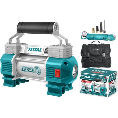 MINI COMPRESSORE ARIA PORTATILE AUTO 12V GONFIATORE RUOTE 120PSI TOTAL