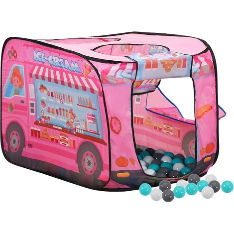 Tente enfant et Tunnel, Tente à Balles, avec 250 balles Rose 70x112x70 cm OIB6460E (1/5)
