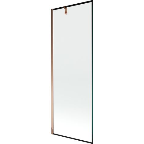Mexen Next schermo da doccia a 1 anta 70 x 150 cm, cornice nera, oro rosa - 895-070-000-00-70-60