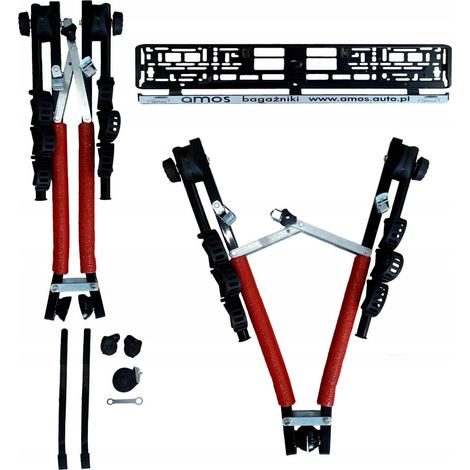 Supporto per gancio traino Amos per 3 biciclette