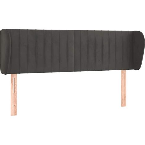 Maison Exclusive - Kopfteil mit Ohren Dunkelgrau 147x23x78/88 cm (1/5)