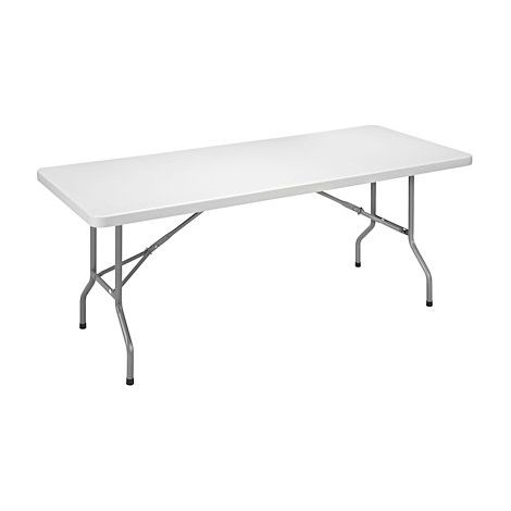 Table multi-usages pliante d'extérieure grise L 183 x P 76 cm - Maxiburo (1/2)