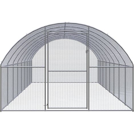 Maison Exclusive - Outdoor-Hühnerstall 3x8x2 m Verzinkter Stahl