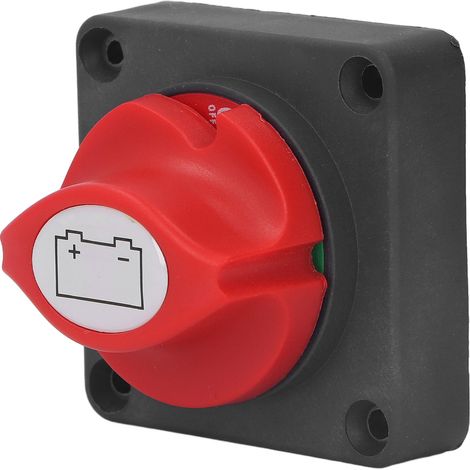 Interrupteur de déconnexion de batterie, conception entièrement fermée, étiquette couleur claire, sélecteur d'isolation de batterie sécurisé, 12-48 V CC (1/5)