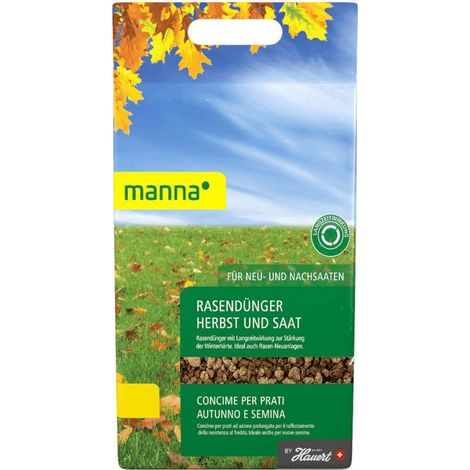 Manna engrais pour gazon automne et graines 10 kg engrais pour gazon automne aide à la croissance semence