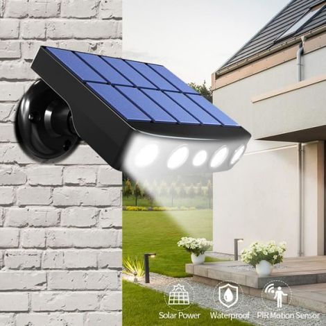 Applique Murale - Lampe Solaire LED - Détecteur Mouvement PIR 360° - IP65 - Jardin Extérieur - 1 Pièce (1/4)