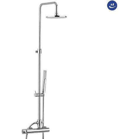 Colonna doccia in acciaio cromato regolabile con doccia e doccetta modello mini master cromata PAFFONI