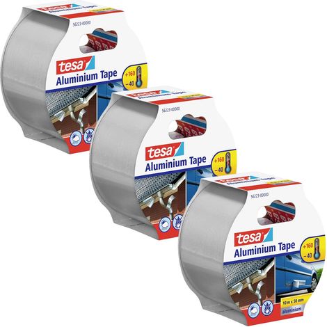 tesa 56223-00500-12 Ruban adhésif aluminium aluminium (L x l) 10 m x 50 mm 3 pc(s) (1/4)