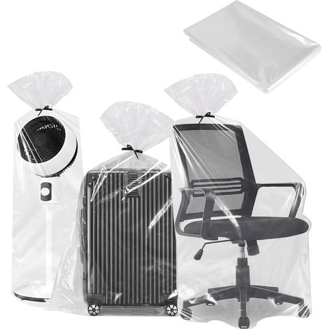 6 Pieces Extra Large Clear Plastic Storage Bags (1/5)