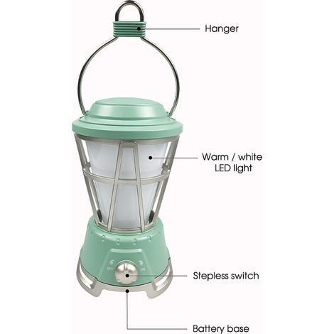 Lanterne suspendue Vintage d'extérieur, lampe de tente de Camping, veilleuse LED pour jardin, Patio, terrasse, cour, chemin (1/5)