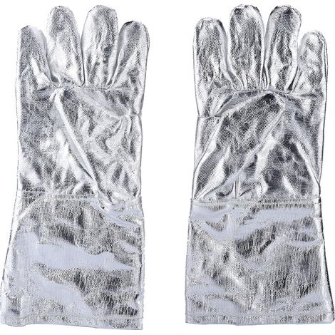 Gants de travail longs résistants à la chaleur, aluminisés, pour soudure, fonderie et protection contre le feu. (1/5)
