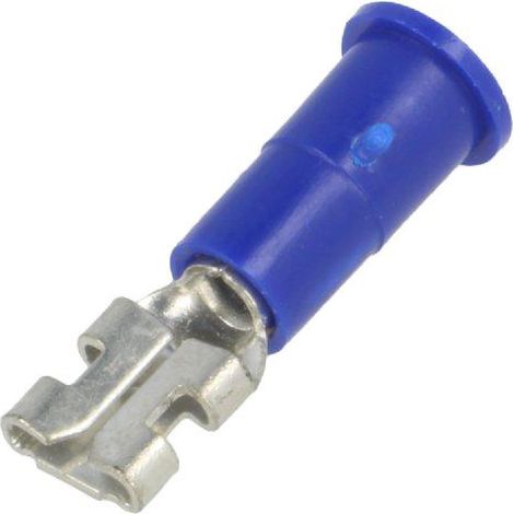 Connecteur plat 4.8mm 0.5mm femelle x2 bleu