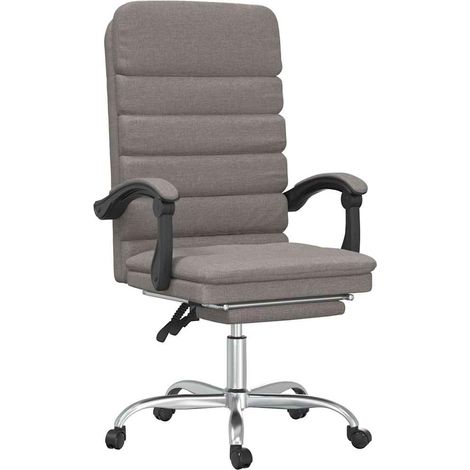 Maison Exclusive - Masážní polohovací kancelářské křeslo taupe textil (1/5)