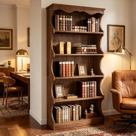 Étagère de rangement dans la chambre, étagère d'angle en bois, étagère d'exposition dans le salon, bibliothèque (uniquement avec bibliothèque) (1/5)