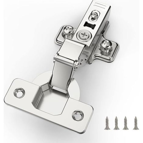Door Cupboard Hinge, Opening Angle 110° with Hydraulic Spring Soft Close Kitchen Cabinet Hinges, Hole Distance 45mm (1/3)