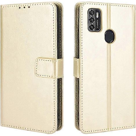 Klapphülle aus Crazy-Horse-Leder mit Kartenhalter, Ständer und Trageschlaufe für das Blade A7s 2020 Smartphone, Schutzhülle (1/4)