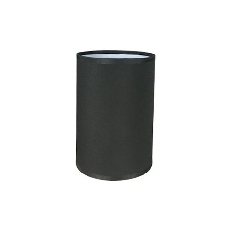 MINKUROW Paralume Cilindro In Tessuto Di Lino Fatto A Mano, Per Lampada Da Tavolo, Lampada A Sospensione, Lampada Da Terra (Nero, Diametro 14 Cm X Altezza 20 Cm) (1/5)