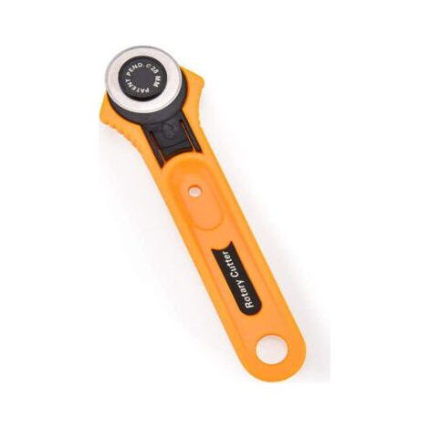 Coltello da patchwork da 28 mm con taglierina rotante, per tagliare tessuti, pelle, carta e materiali per lavori creativi. (1/4)