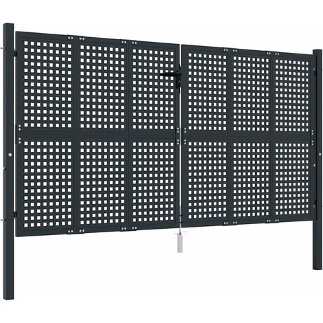 Maison Exclusive - Gartentor Anthrazit 300x150 cm Stahl