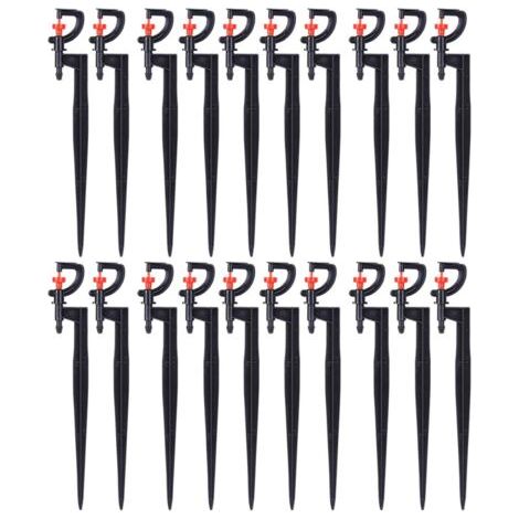 Arroseur d'arrosage, 20 pièces, Micro - arroseur Rotatif à 360 degrés de Type G, pour l'irrigation de la pelouse de Serre de Jardin avec Tuyau d'irrigation 4/7 (1/5)