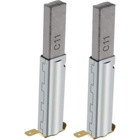 Lot de 2 balais de charbon de remplacement compatibles avec aspirateurs industriels 30/60/70/80/90L - Dimensions 11x6x29 mm, accessoires pour aspirateur (1/4)