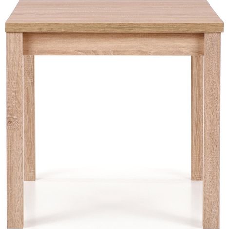 Mesa Houston 224, Roble Sonoma, 76x80x80cm, Alargamiento, Aglomerado laminado, MDF