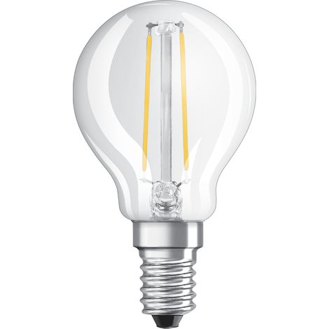 OSRAM - Led sphérique clair fil. 2.5w e14 250lm 2700K chaud bte 1 (1/4)