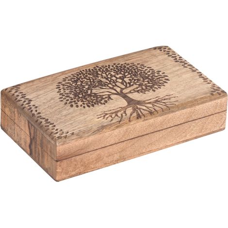 Scatola media con albero della vita per riporre gioielli e accessori, ideale per regali e decorazioni per la casa