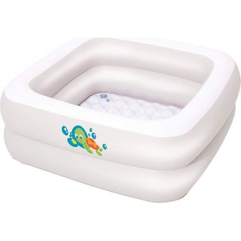 Baignoire gonflable carrée pour bébé Fluo 86 x 86 x 25 cm (1/4)