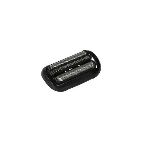Scherkopf Set kompatibel mit Braun Rasierern, Schwarz/Silber, 1x Folie & 1x Messer-Kompatibles Produkt