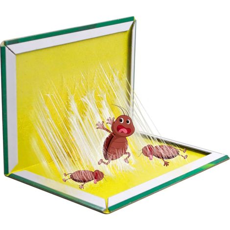 Pièges à insectes collants, lot de 12, multi-usages / Plaques collantes, colle extra forte, efficaces pour l'extérieur, la maison, le jardin et le bureau (1/5)