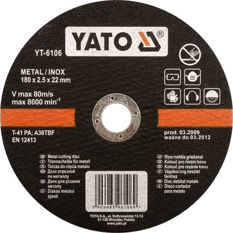 Edelstahl-Trennscheibe 125x1,2x22 mm YT-6103 YATO