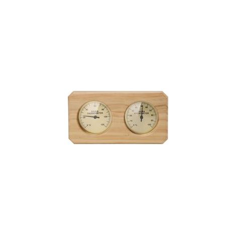 Thermomètre et Hygromètre de Sauna en Bois à Haute Température, Jauge d'humidité et de Température 2 en 1