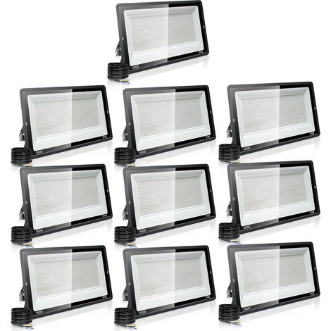 【10PCS】500W spot led extérieur 50000LM IP66 Imperméable Projecteur LED Exterieur Super Brillant Eclairage Extérieur Blanc froid(6000k) Sécurité spot led pour stades, usines, Parking, garage, jardin (1/5)