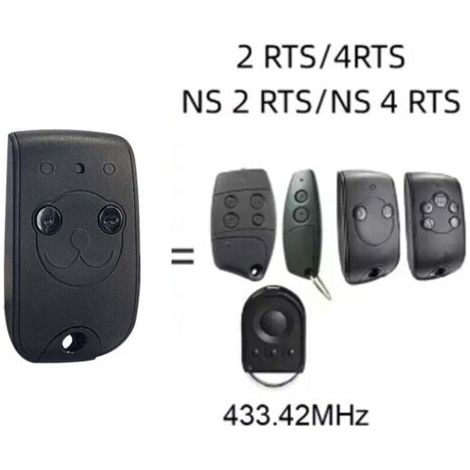 Télécommande de porte de garage compatible NS 2RTS 433,42 MHz, compatible avec O2RTS / 4RTS / NS (1/2)