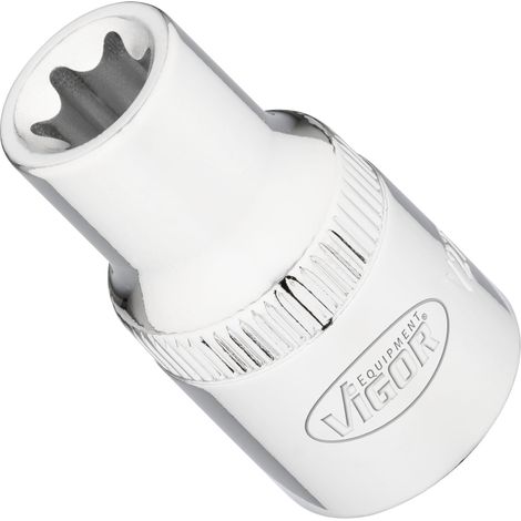 VIGOR Steckschlüsseleinsatz, 1/2 (12,5 mm) Vierkant hohl, Außen TORX Profil, SW E12 (1/2)