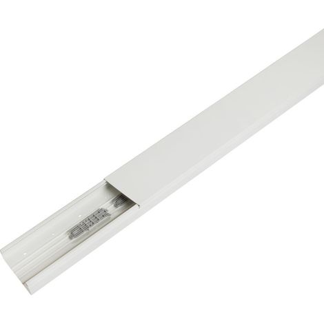 Goulotte électrique 60 x 190 x 2000 mm avec 4 agrafes de retenue