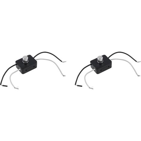 Kit de regulador de intensidad integrado de 120 V (2 unidades) con regulador giratorio de repuesto para lámparas de mesa/pie. (1/4)