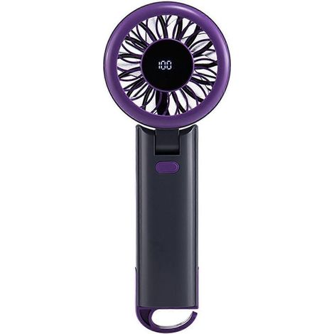 HONORNIC - Ventilateur de poche rafraîchissant, petit ventilateur de bureau, ventilateur portable, silencieux, 100 vitesses réglables, texture plastique, gris, idéal pour les enfants